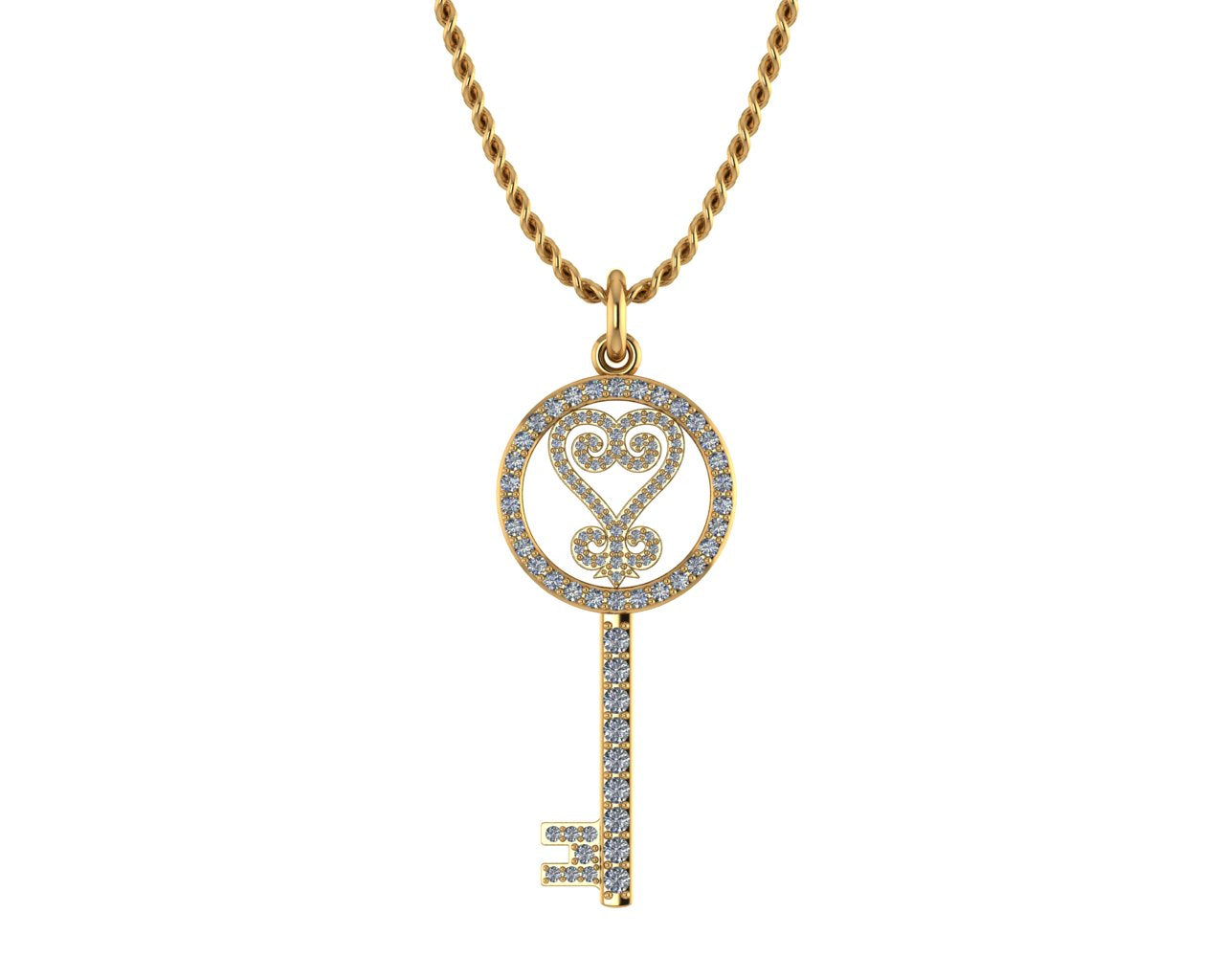 SANKOFA I LARGE DIAMOND PENDANT