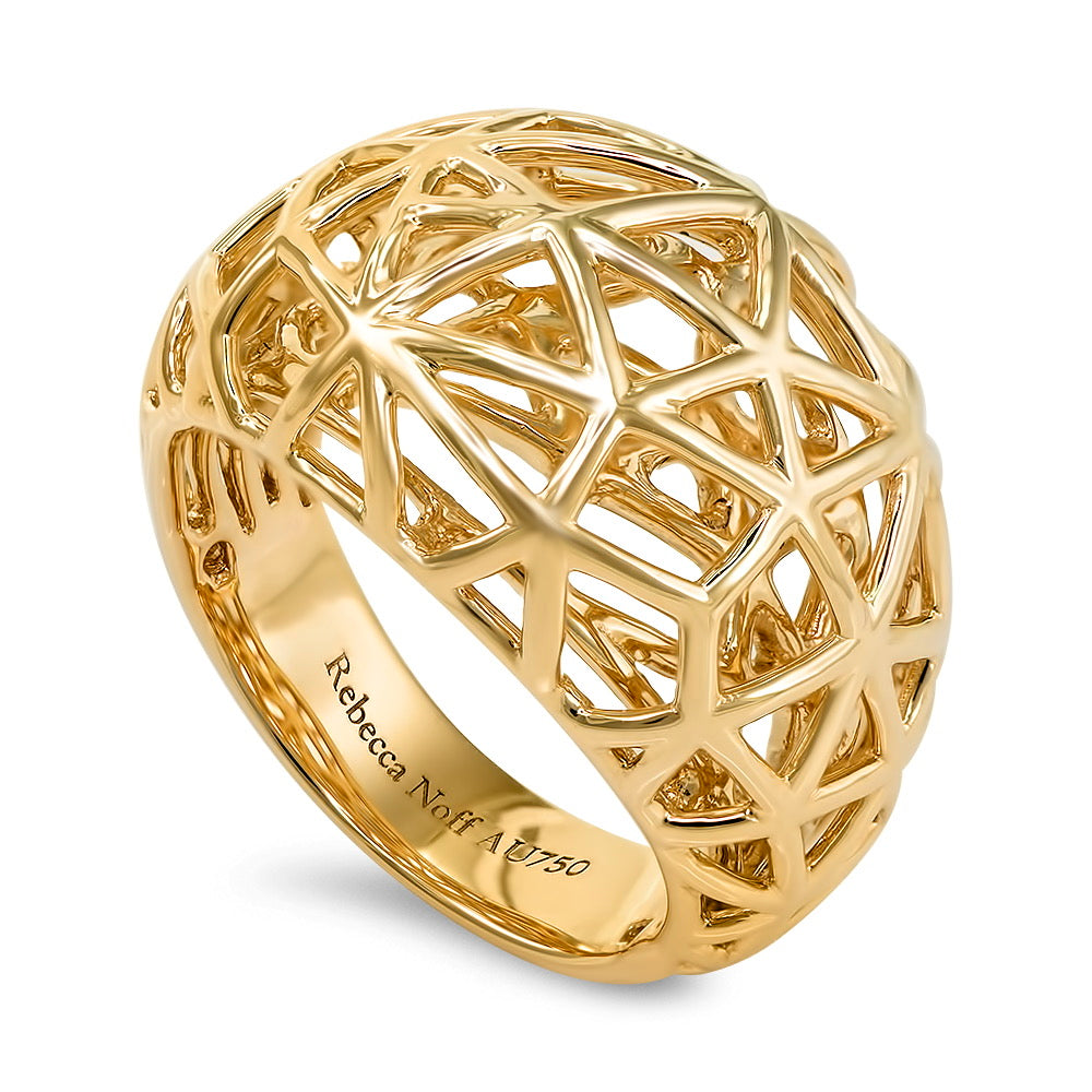 THE NEST RING WITH HIGH POLISH FINISH