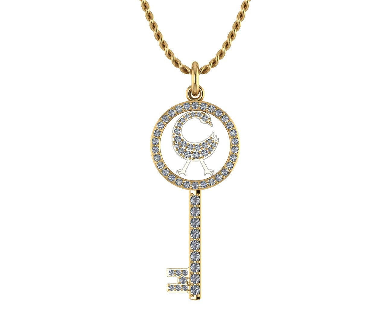 SANKOFA II LARGE DIAMOND PENDANT